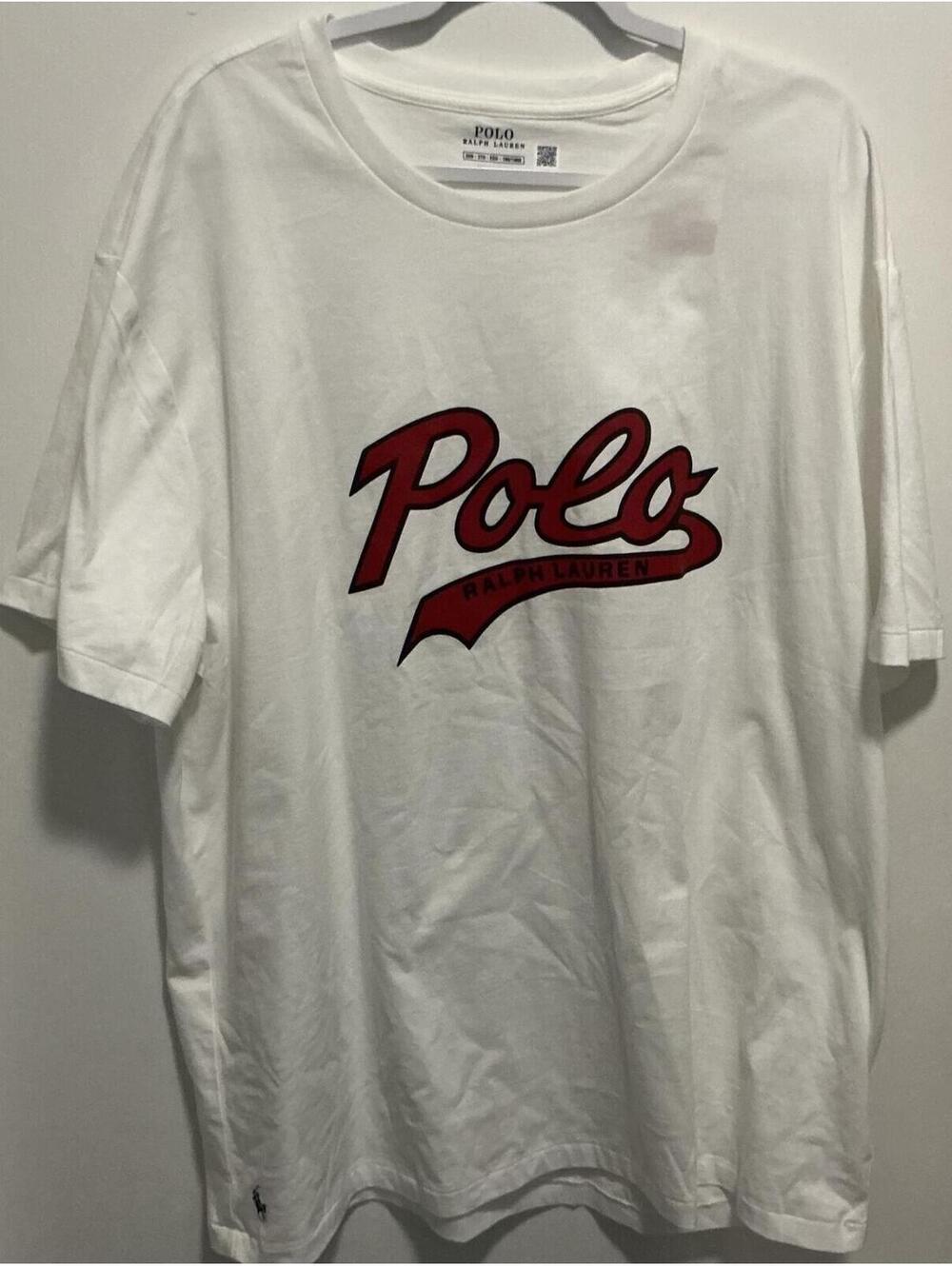 Polo Ralph Lauren White Graphic Logo T-Shirt Big & Tall 2XB NEW